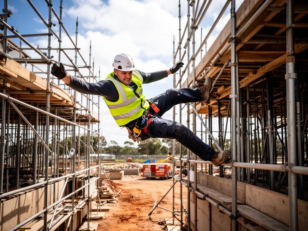 Fall protection safety training delivered through construction WHS software