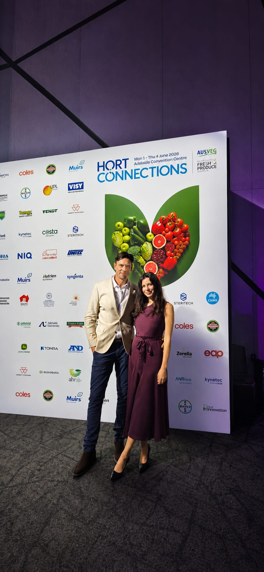 Leneila Lynne & Justin Koschitzke at Hort Connections 2026, nominated for Horticulture Awards for Excellence