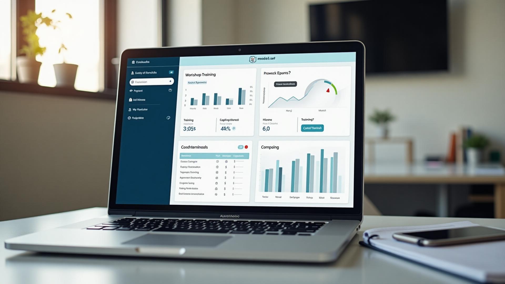 AI workplace safety software dashboard showing multilingual training completion and risk analytics